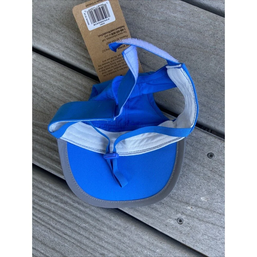 Arcadia Trail Adjustable Reflective Dog Visor Hat Blue Size Small/Medium